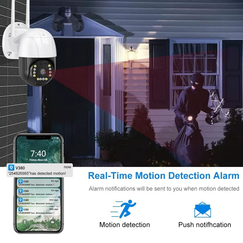 DDLC 4G SIM(All Supported) Gorilla 5MP Full HD IP66 Outdoor V380 Wireless PTZ Security Camera Colored 9 IRS Dual Light Night Vision AUTO Tracking Two Way (4g ptz)